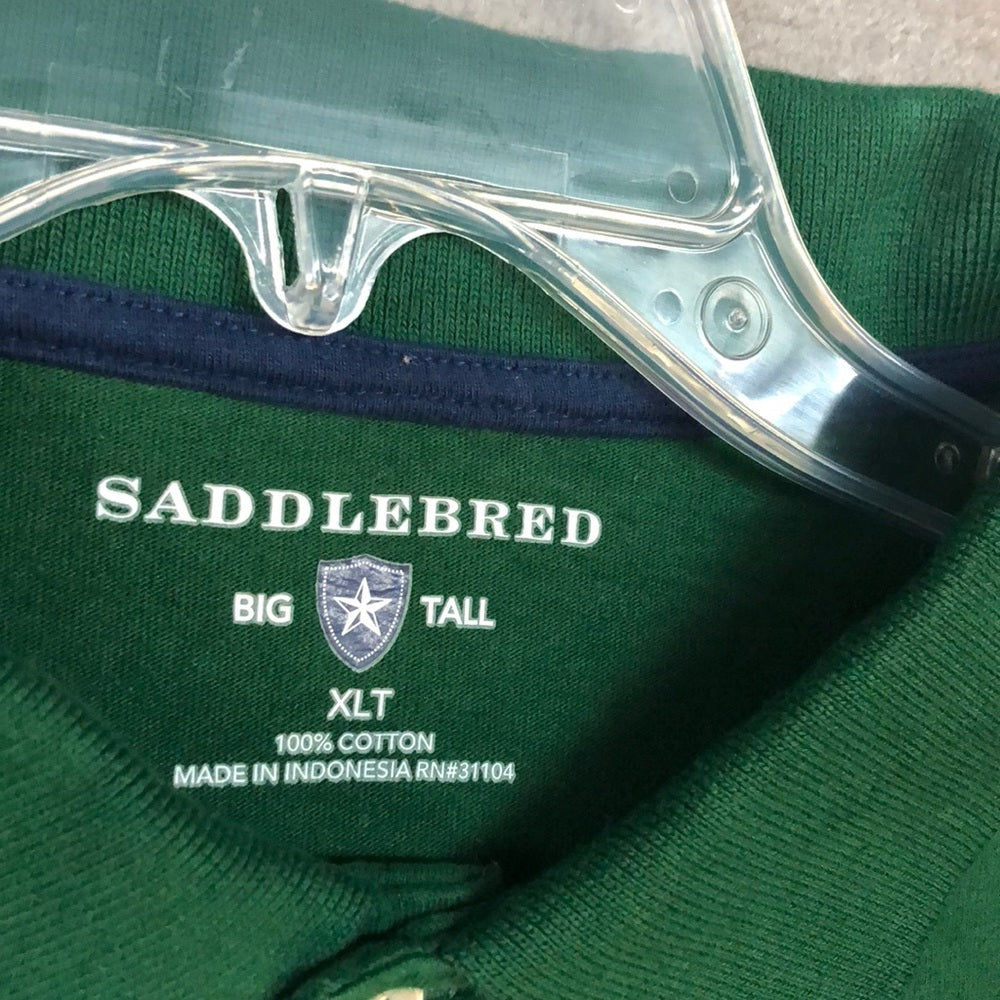 Size xLT green Long sleeve polo style shirt