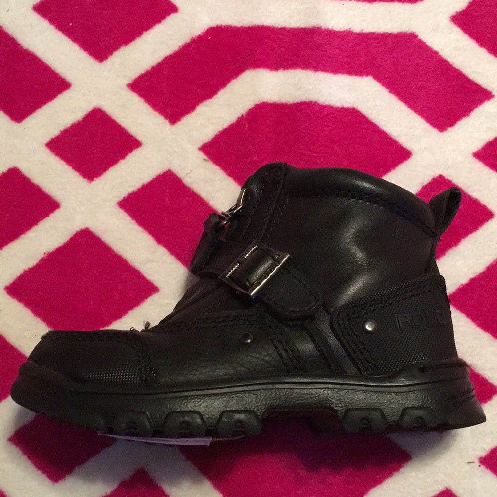 Black Polo size 9C boots