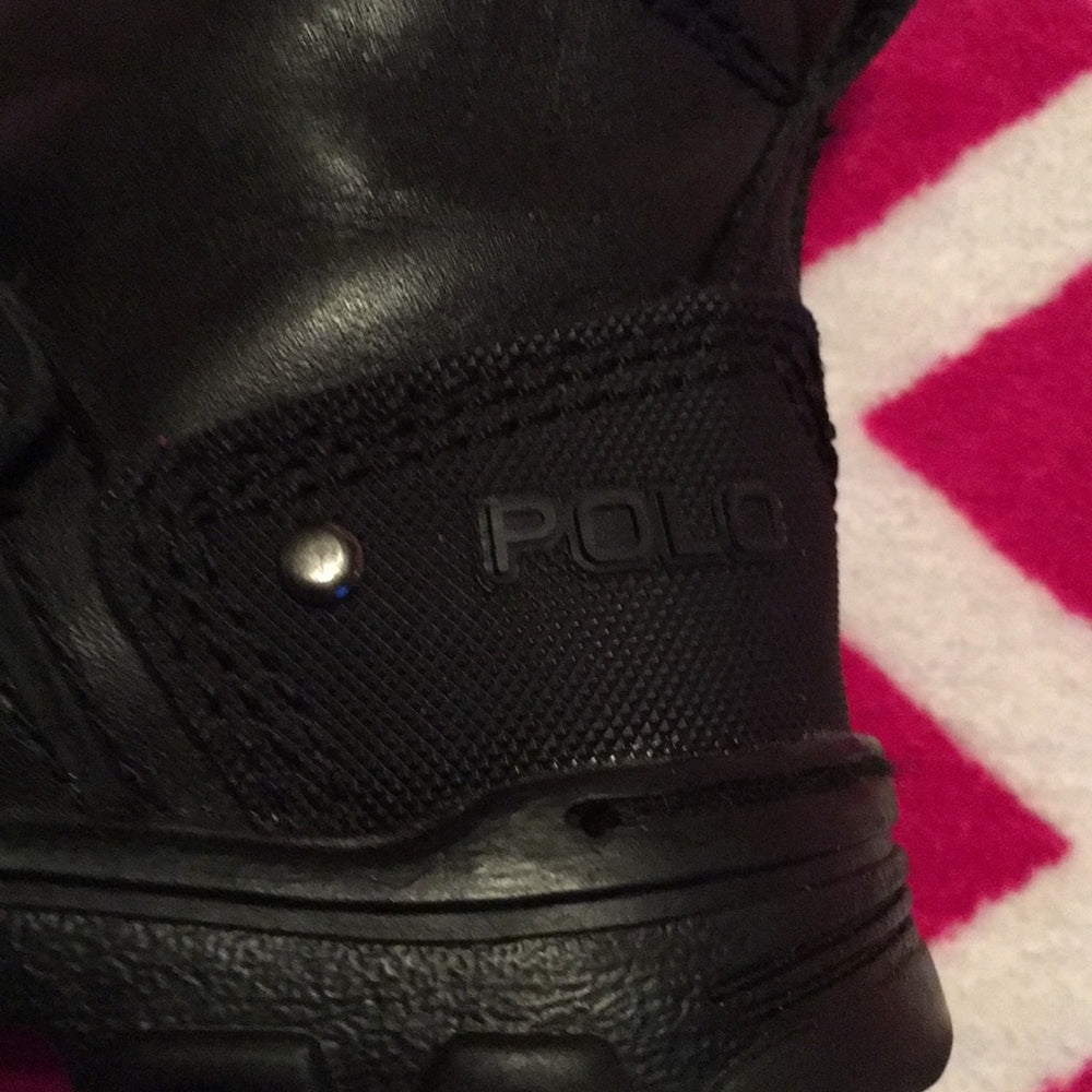 Black Polo size 9C boots