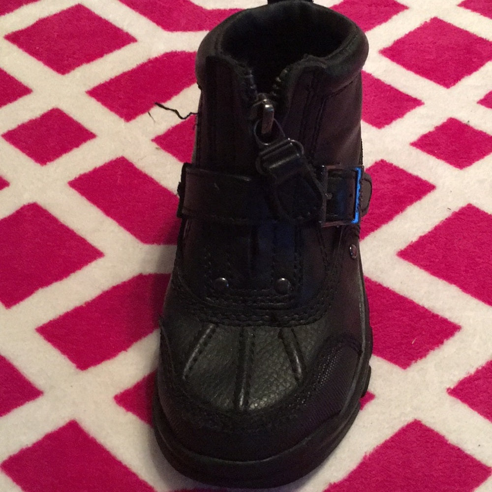 Black Polo size 9C boots