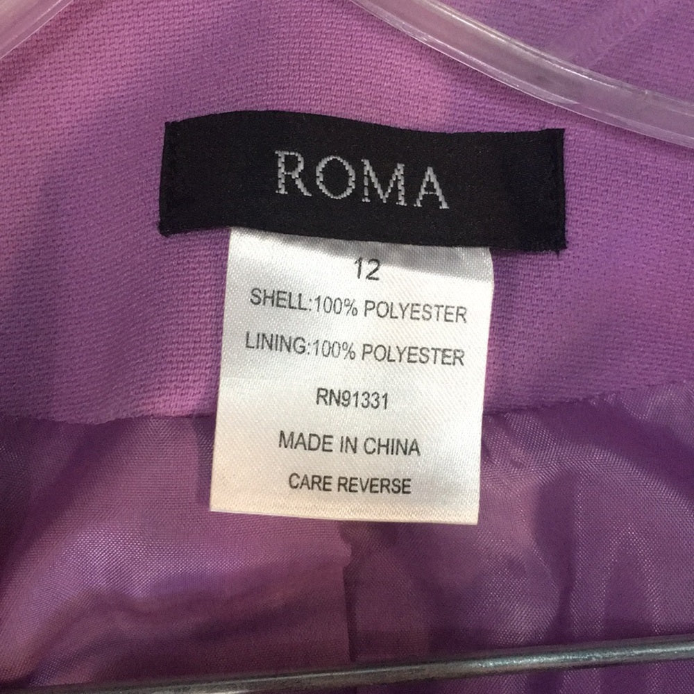 Roma sz 12 purple women’s dress suit with sequins