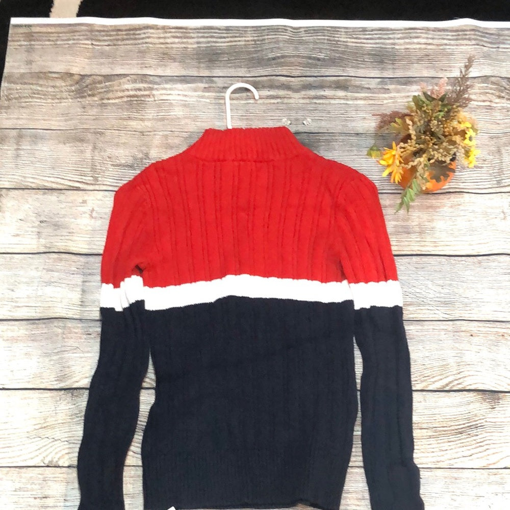 Liz and co. Red, white and blue sweater size small