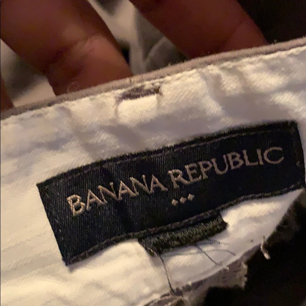 Banana Republic wide bottom gray slacks