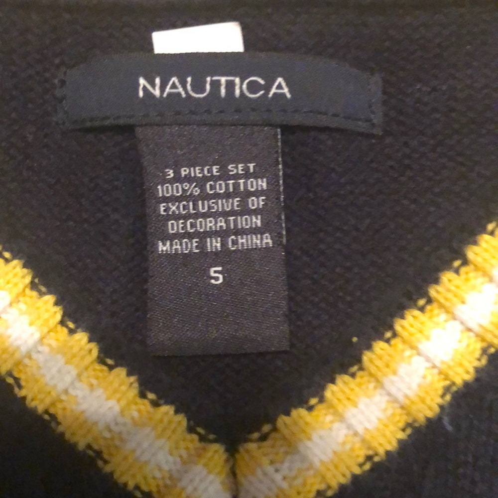 Nautica black & yellow sz 5 boys sleeveless shirt