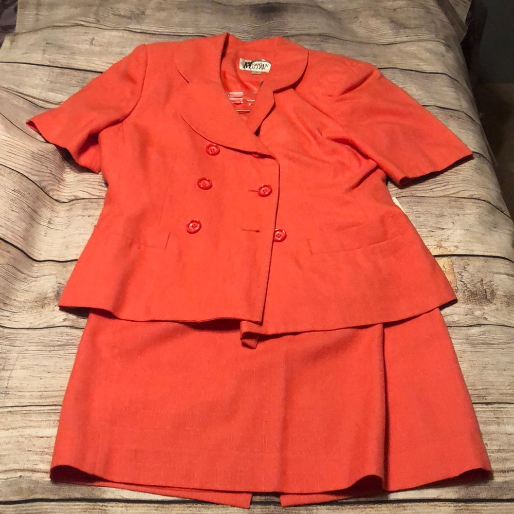 Morgan Miller sz 10 2pc womens orange dress suit