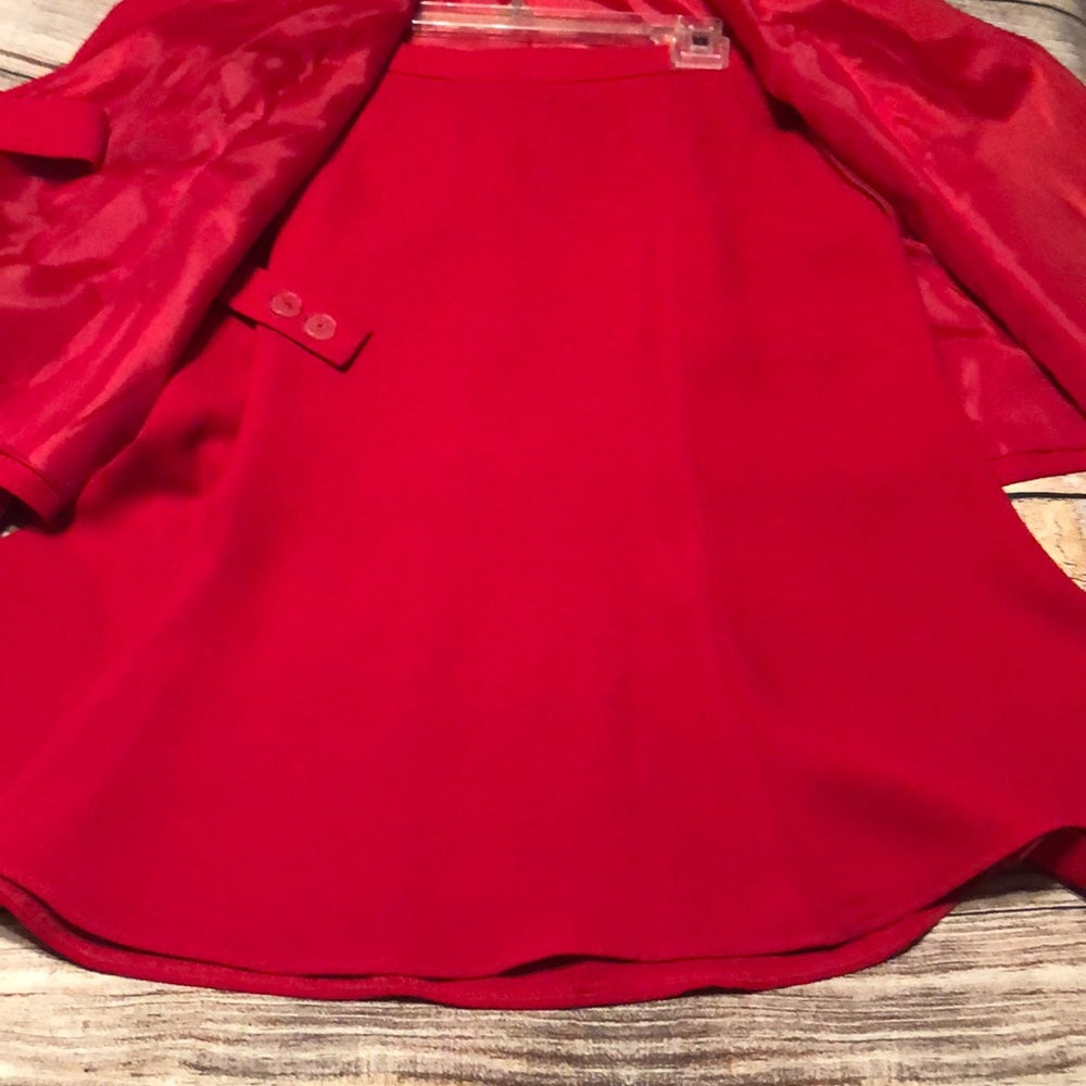 Bahari sz 10 red 2pc womens dress suit