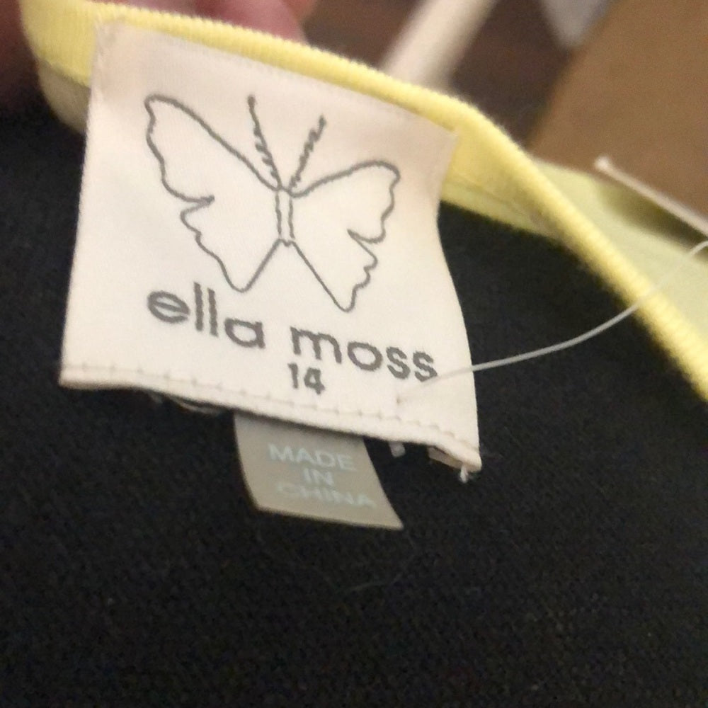 Ella Moss sz 14 yellow and white dress