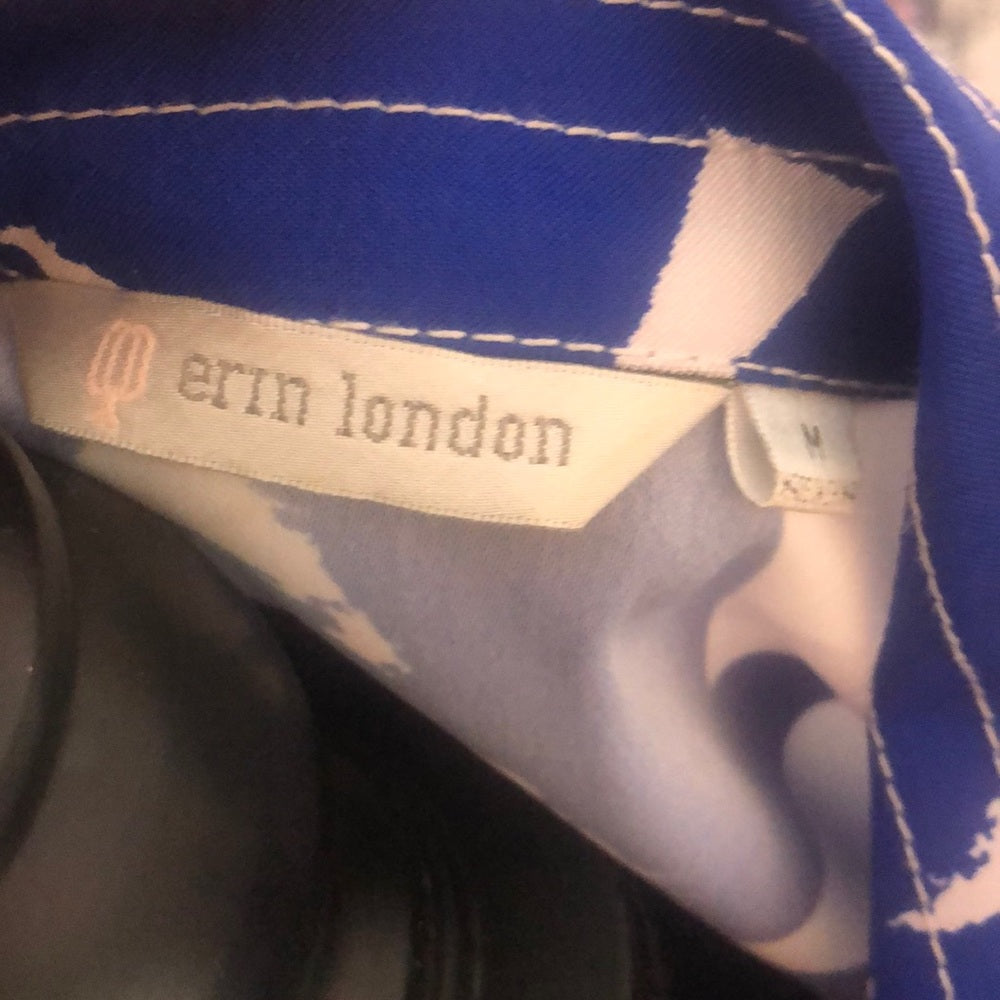 Erin London sz Medium blue and white ladys blazer