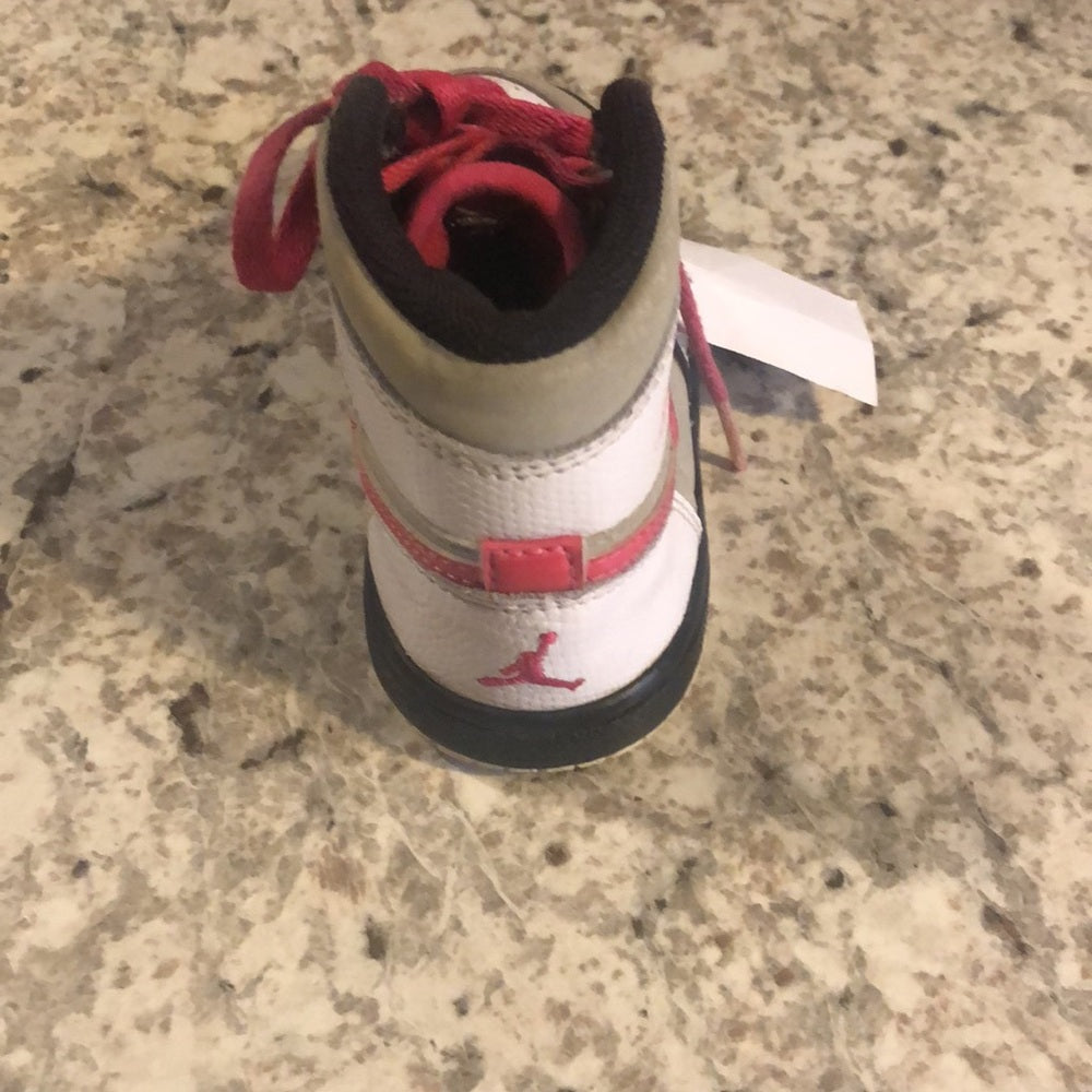 Jordan’s sz 7C pink, white and gray sneakers