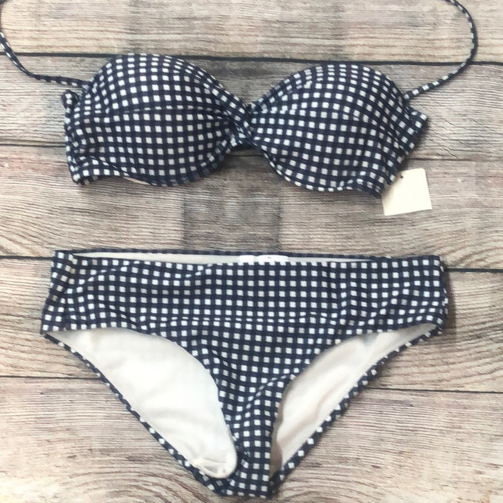 Gap sz small blue & white 2 pc bathing suit