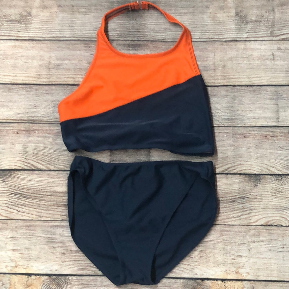 Sportrax sz idk orange & blue 2pc bathing suit