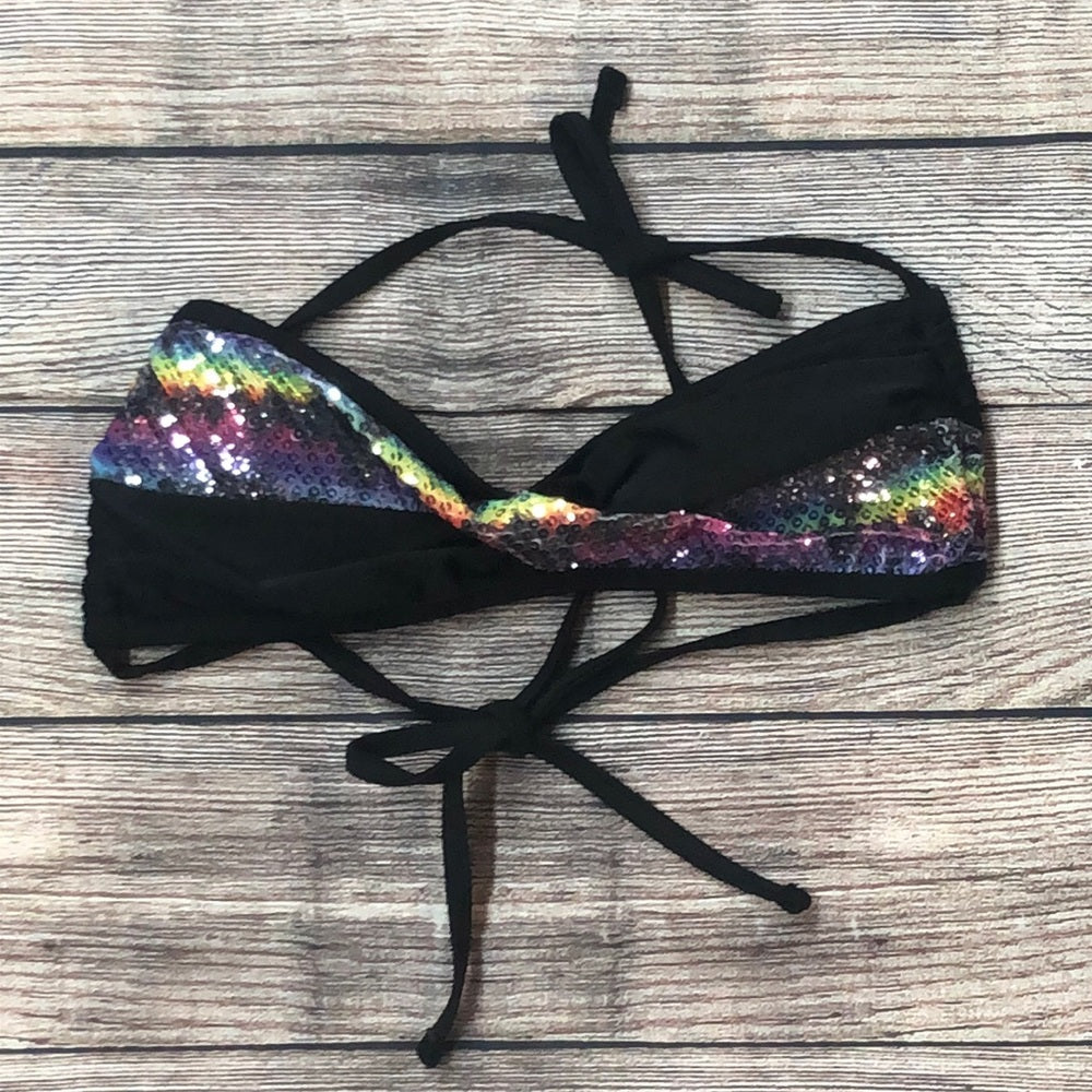 OP sz medium multicolor bathing suit top