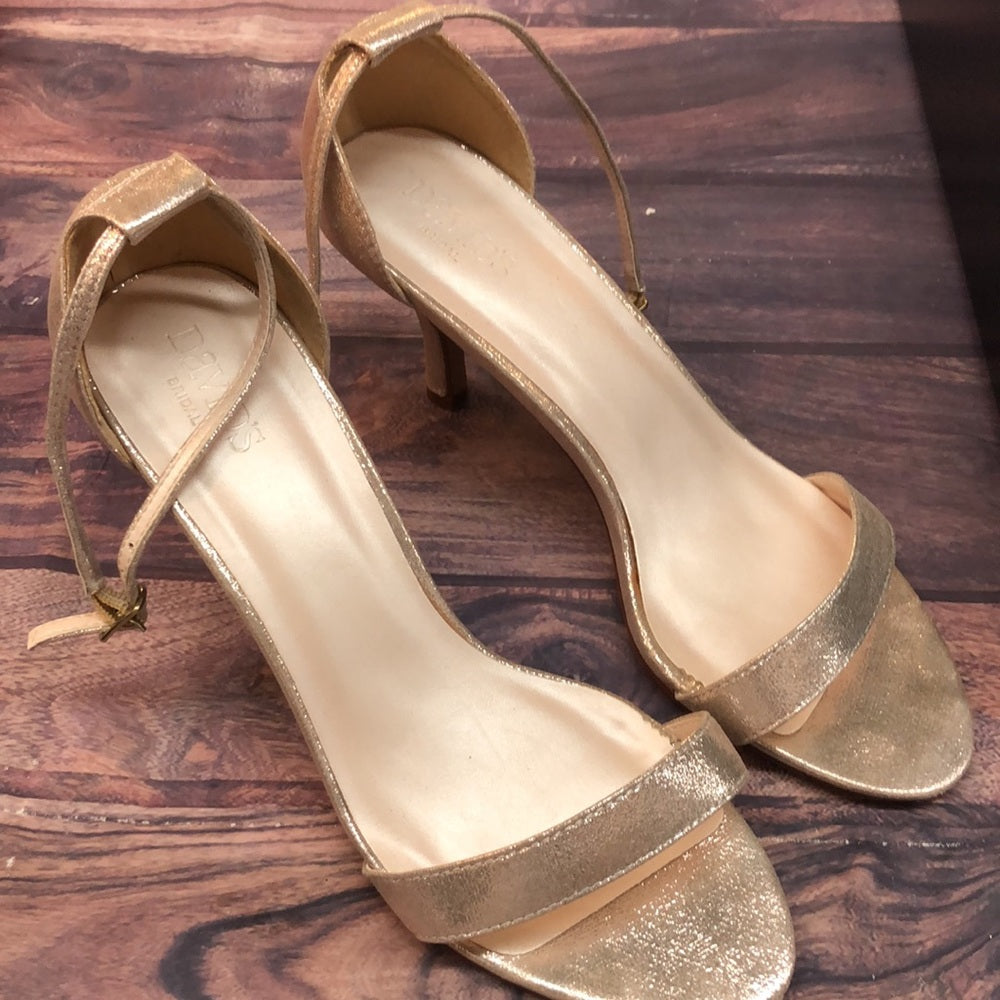 David’s Bridal sz 9.5 gold women shoes