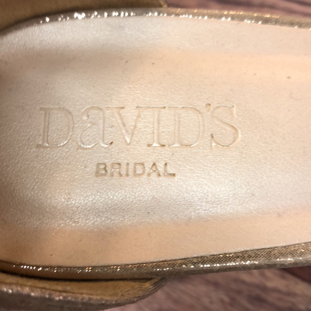 David’s Bridal sz 9.5 gold women shoes