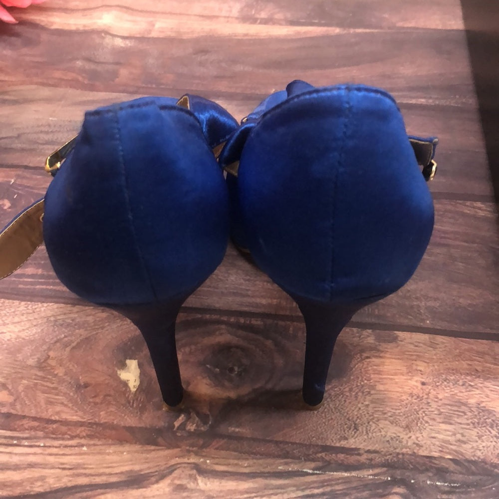 Liliana sz 10 blue & gold women shoes