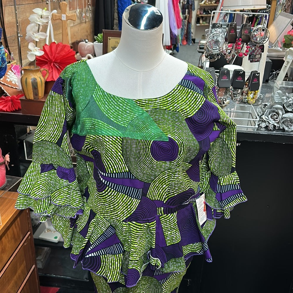 Long multicolor African dress