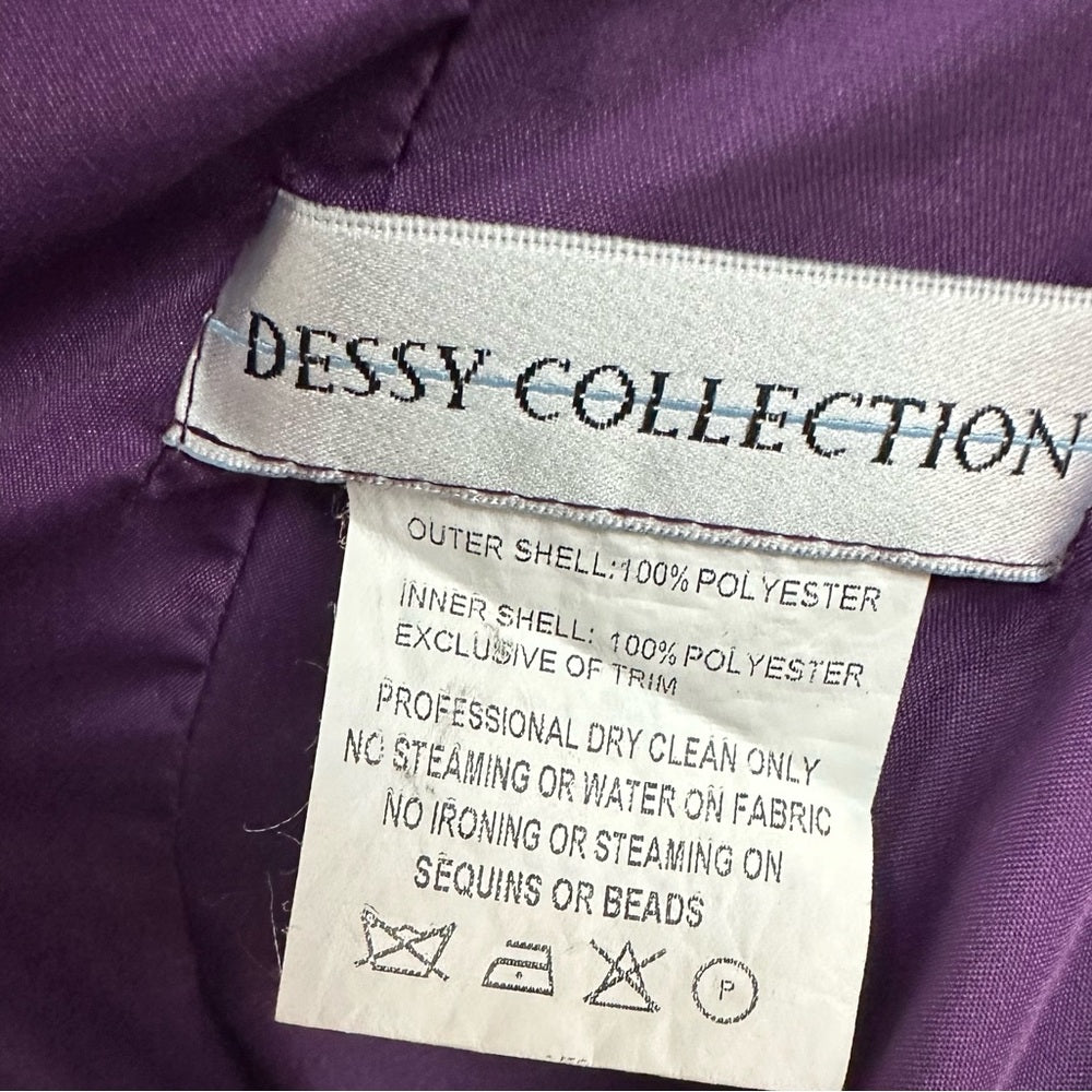 Dessy Collection sz 10 long purple formal dress