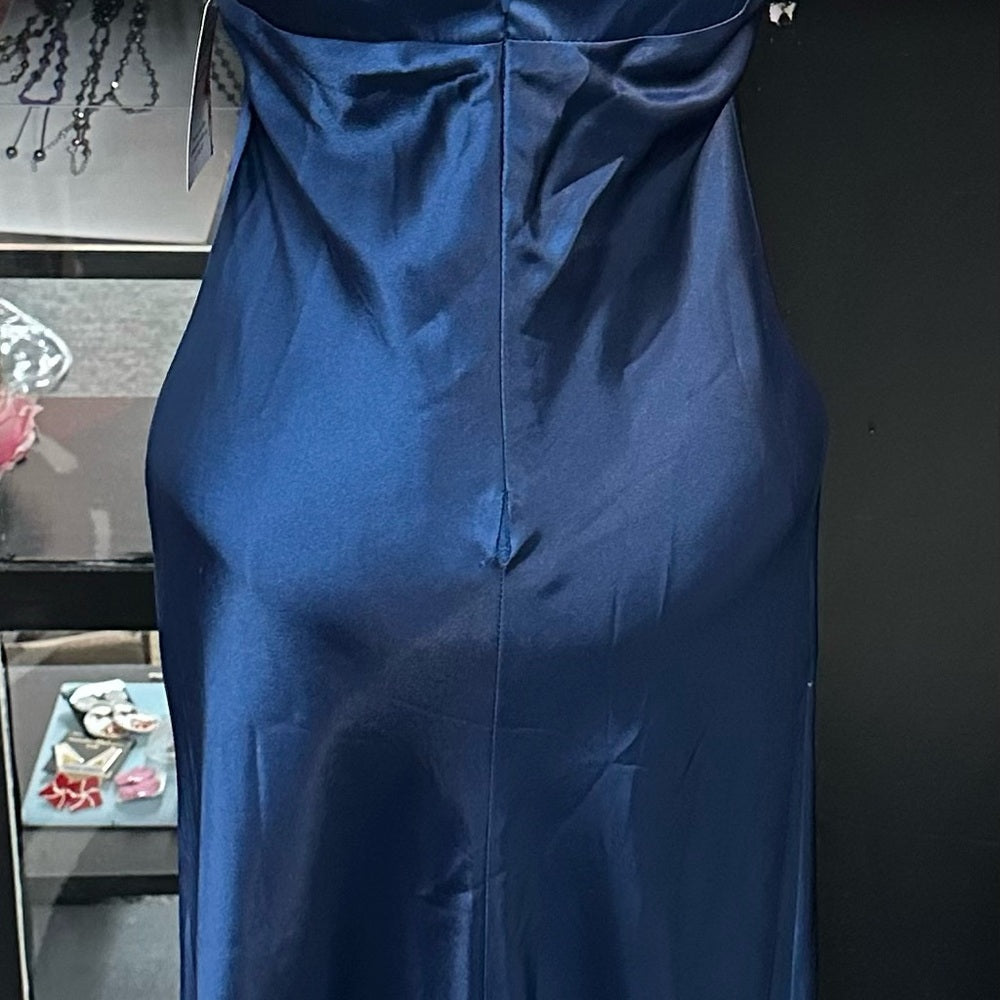 Betsy & Adam sz 10 blue long formal dress